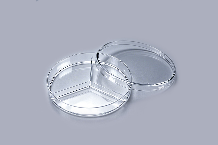 3-Compartment Plastic Petri Dish