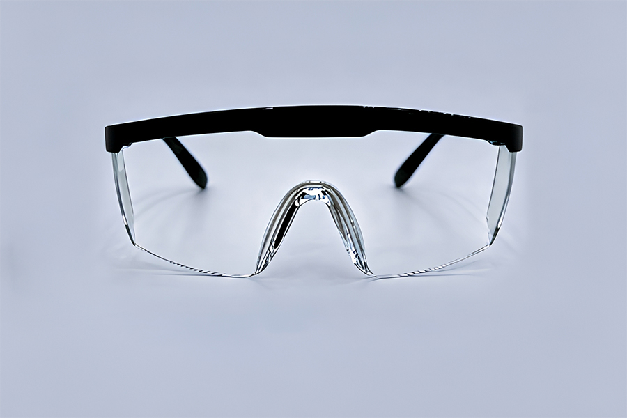 Black-framed Half-open Google Glasses